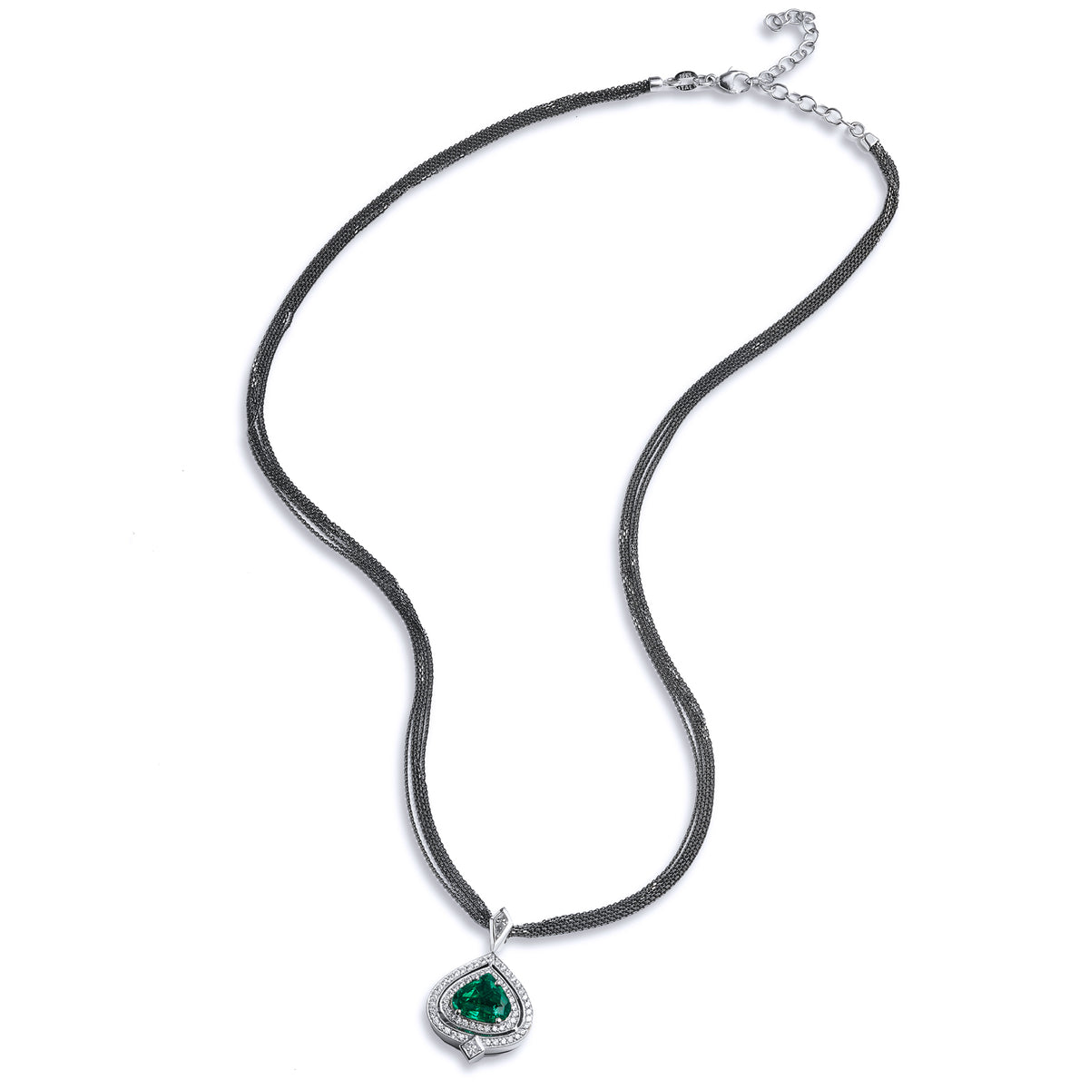 1.89 Carat Colombian Emerald Diamond Gold Pendant - Alternate View 2