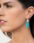 Laguna Agate Diamond Platinum Drop Earrings Earrings H&H Jewels