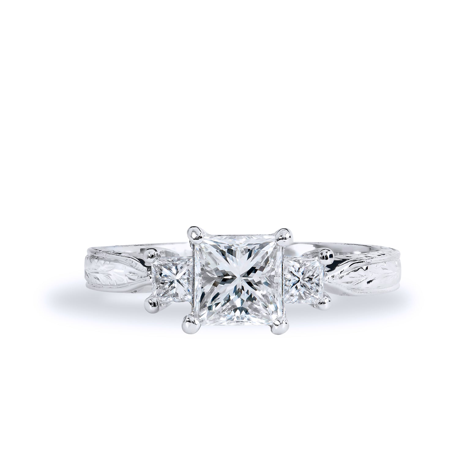 1.26 Carat Three Diamond Engagement Ring Engagement Rings Estate &amp; Vintage