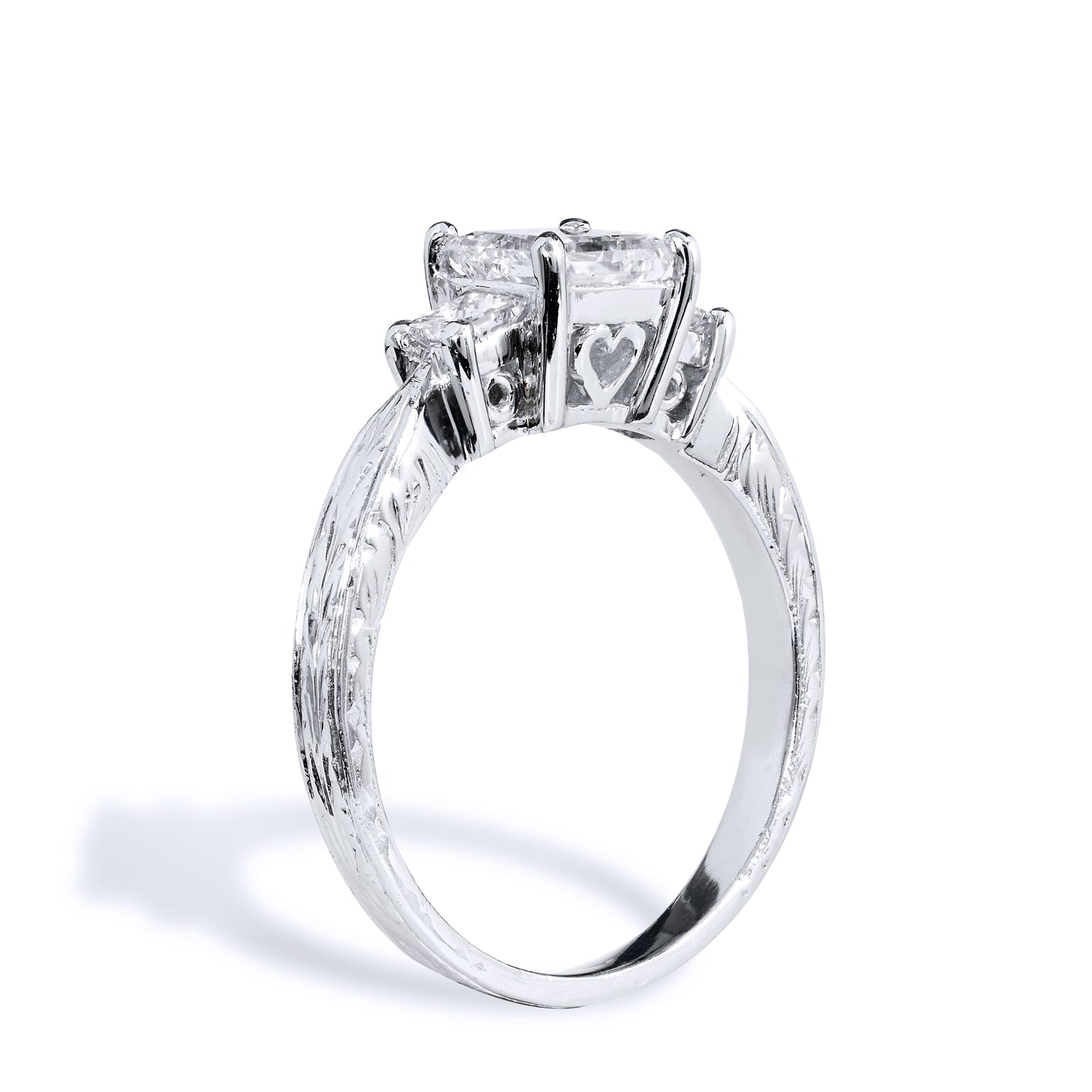 1.26 Carat Three Diamond Engagement Ring Engagement Rings Estate &amp; Vintage