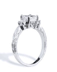 1.26 Carat Three Diamond Engagement Ring Engagement Rings Estate & Vintage