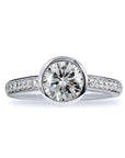 Classic Diamond and Platinum Engagement Ring Rings H&H Jewels