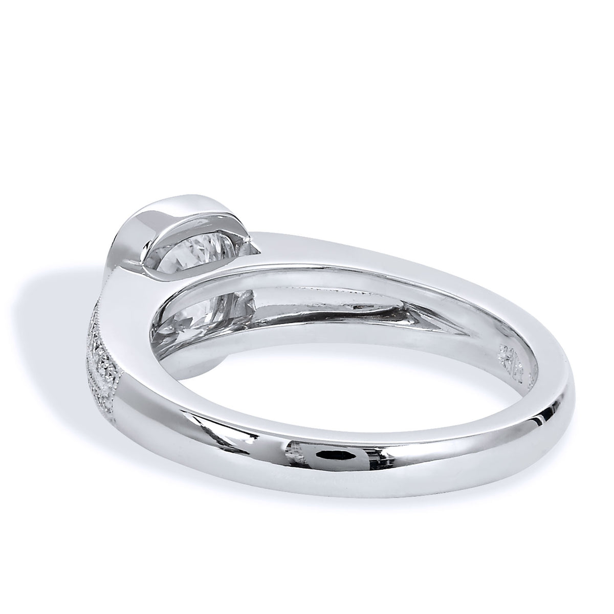 1.07 Carat Cushion Brilliant Cut Diamond Split Shank Engagement Ring - Alternate View 3