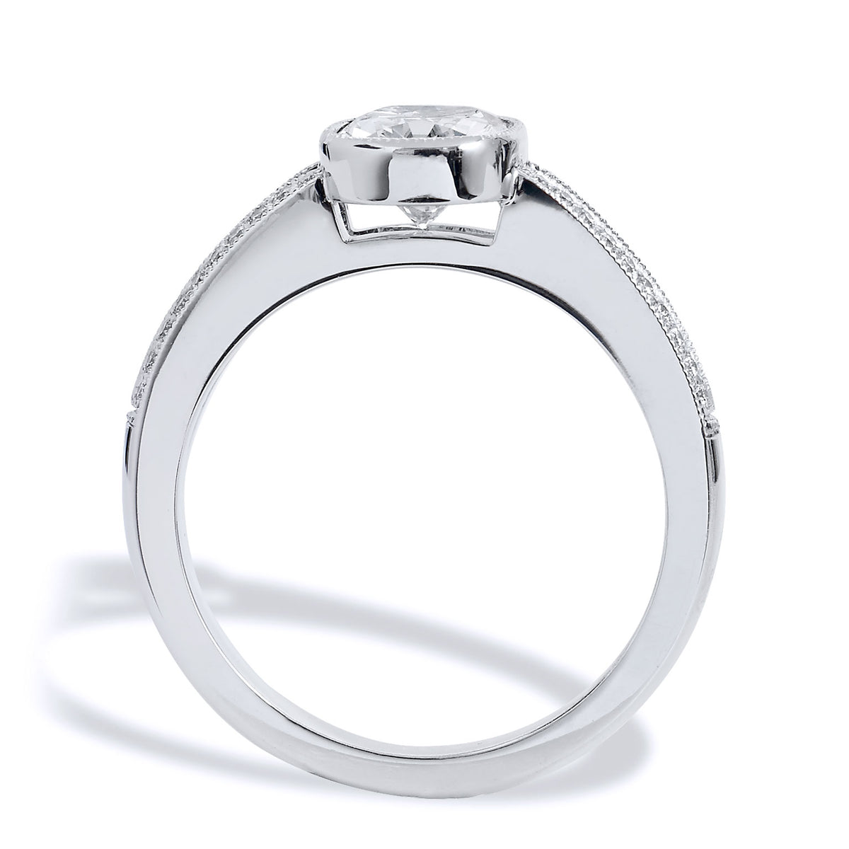 1.07 Carat Cushion Brilliant Cut Diamond Split Shank Engagement Ring - Alternate View 4