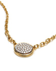 Oval Shape Pave Diamond Necklace Necklaces Curated by H