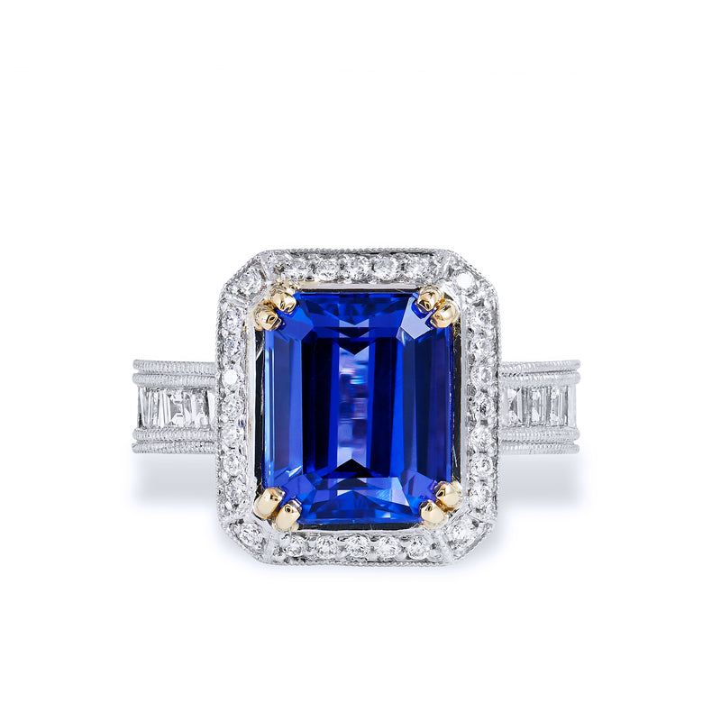 4.91 Carat Tanzanite Diamond Ring Rings H&H Jewels