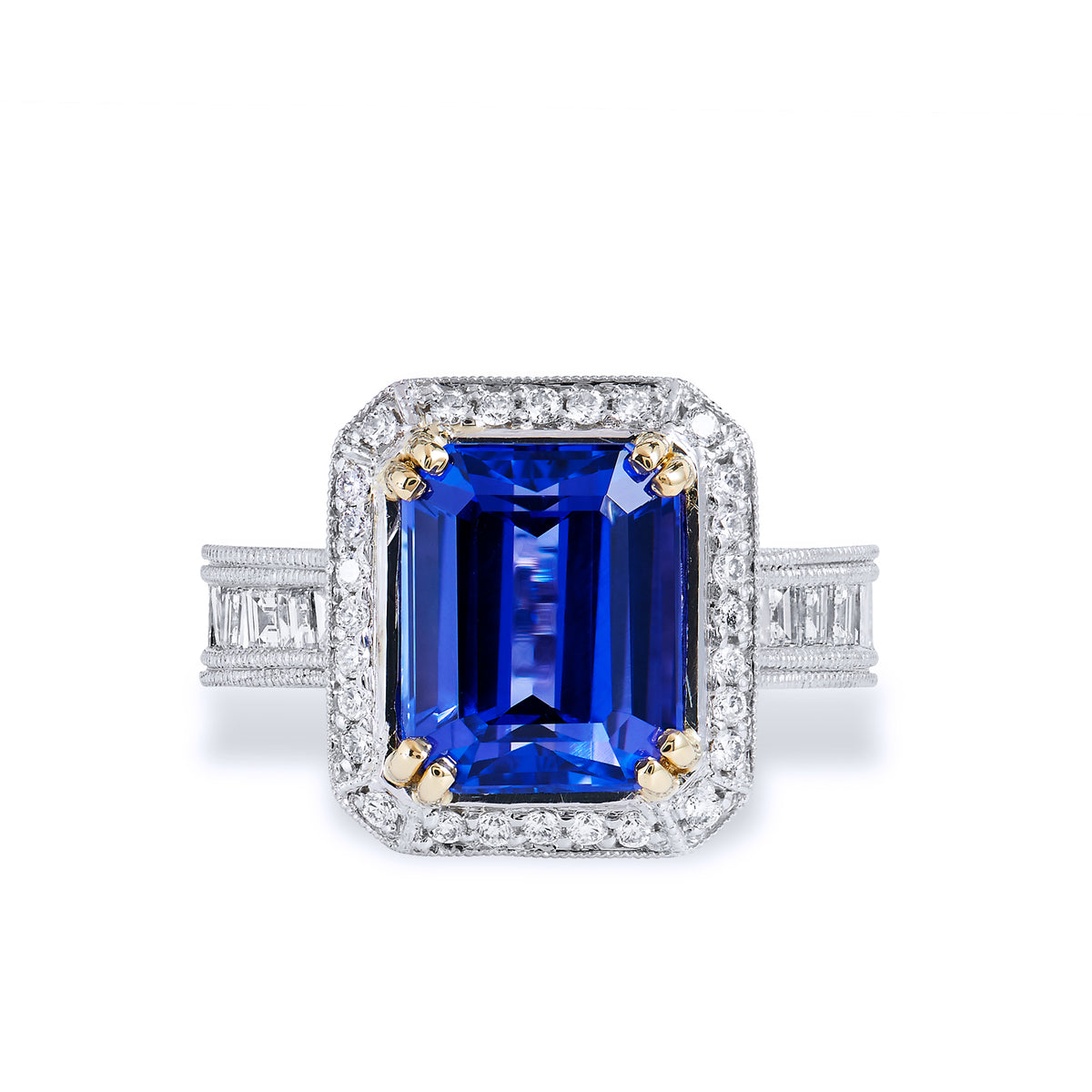 4.91 Carat Tanzanite Diamond Ring Rings H&H Jewels