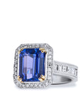 4.91 Carat Tanzanite Diamond Ring Rings H&H Jewels