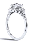 0.93 Carat Art Deco Diamond Platinum Engagement Ring Engagement Rings Estate & Vintage