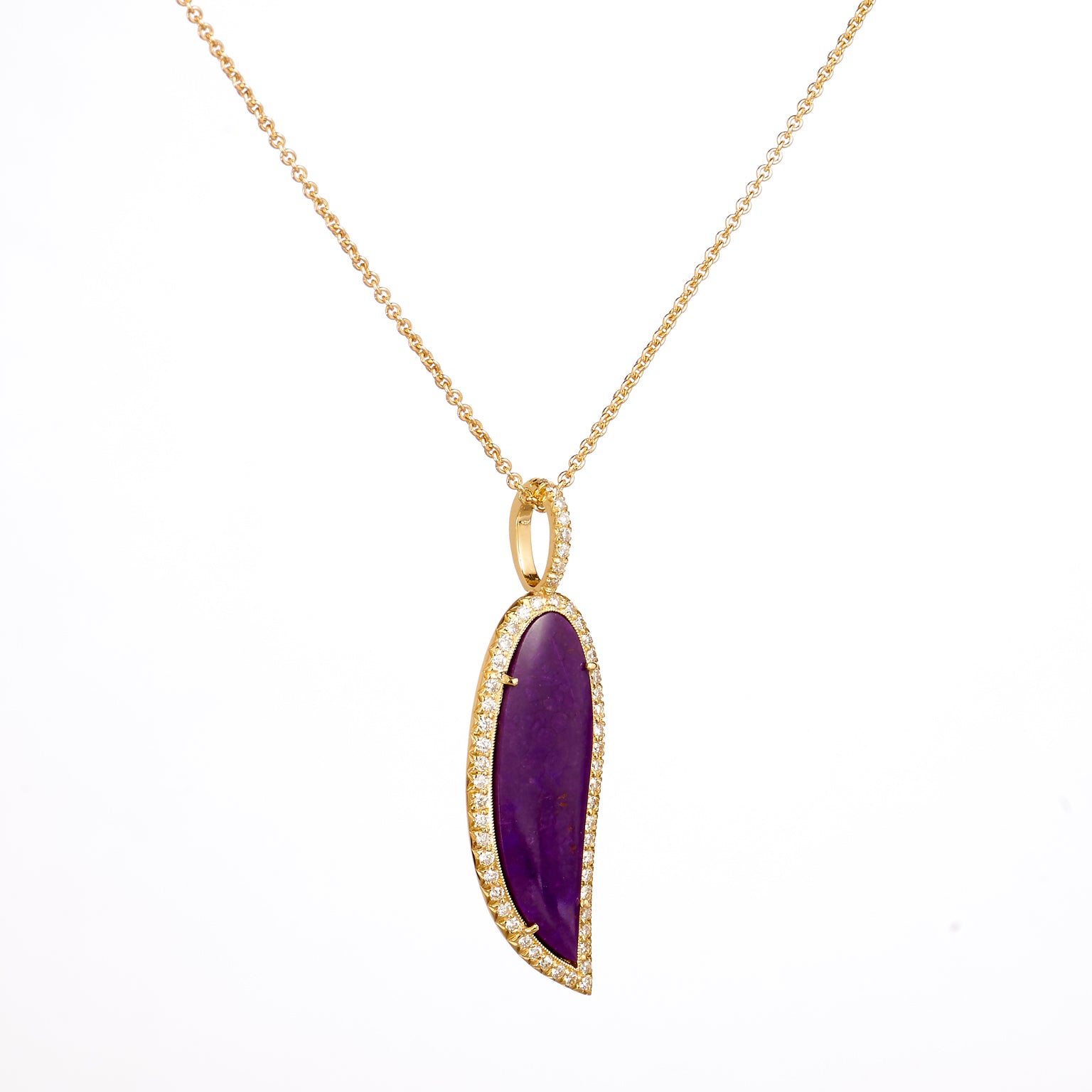 5.41 Carat Purple Sugilite Pendant Pendants H&amp;H Jewels