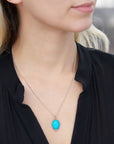 Turquoise Diamond Pave Necklace Necklaces H&H Jewels