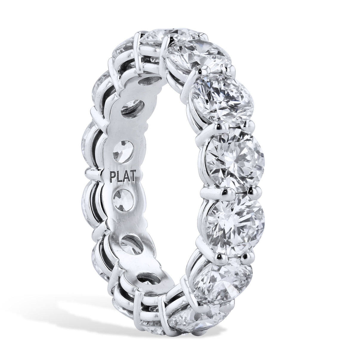 5.83 Carat Diamond Shared-Prong Eternity Band Ring Rings H&H Jewels