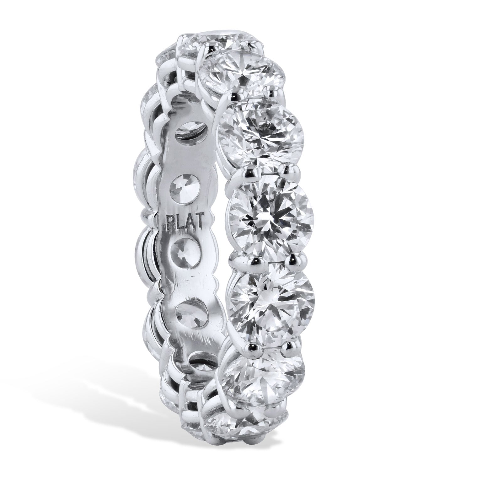 5.83 Carat Diamond Shared-Prong Eternity Band Ring Rings H&amp;H Jewels