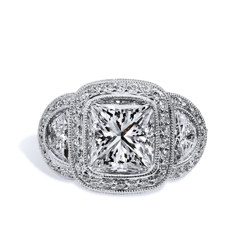 3.47 Carat Diamond Engagement Ring Rings H&H Jewels