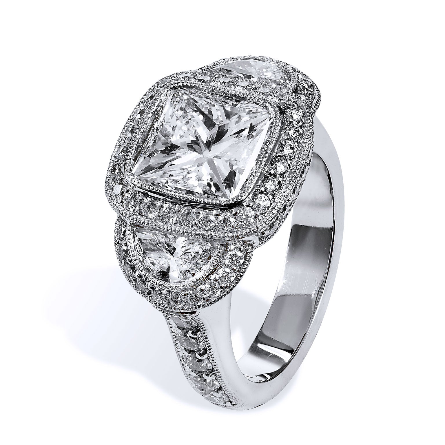 3.47 Carat Diamond Engagement Ring Rings H&amp;H Jewels