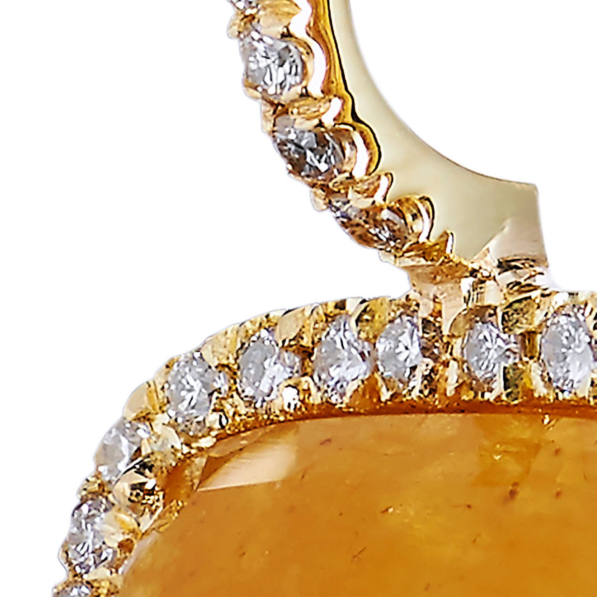 13.58 Carat Cushion Cut Yellow Sapphire And Diamond Earrings - Alternate View 3