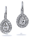 0.41 Carat Pear-Shaped Diamond Lever-Back Earrings Earrings H&H Jewels