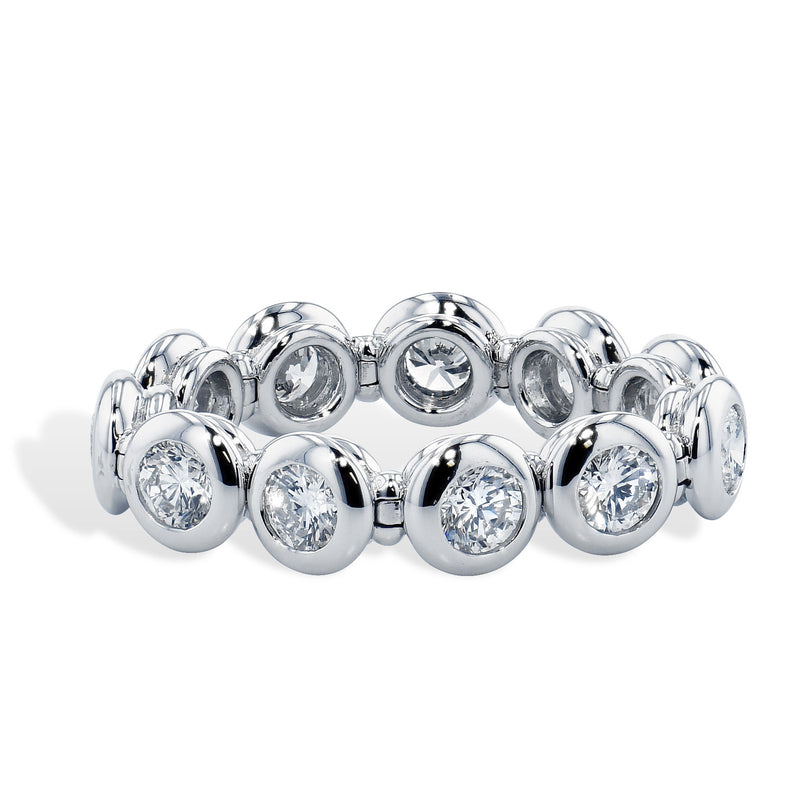 1.63 Carat Diamond Bezel-Set Flexi-Band Ring Rings H&H Jewels