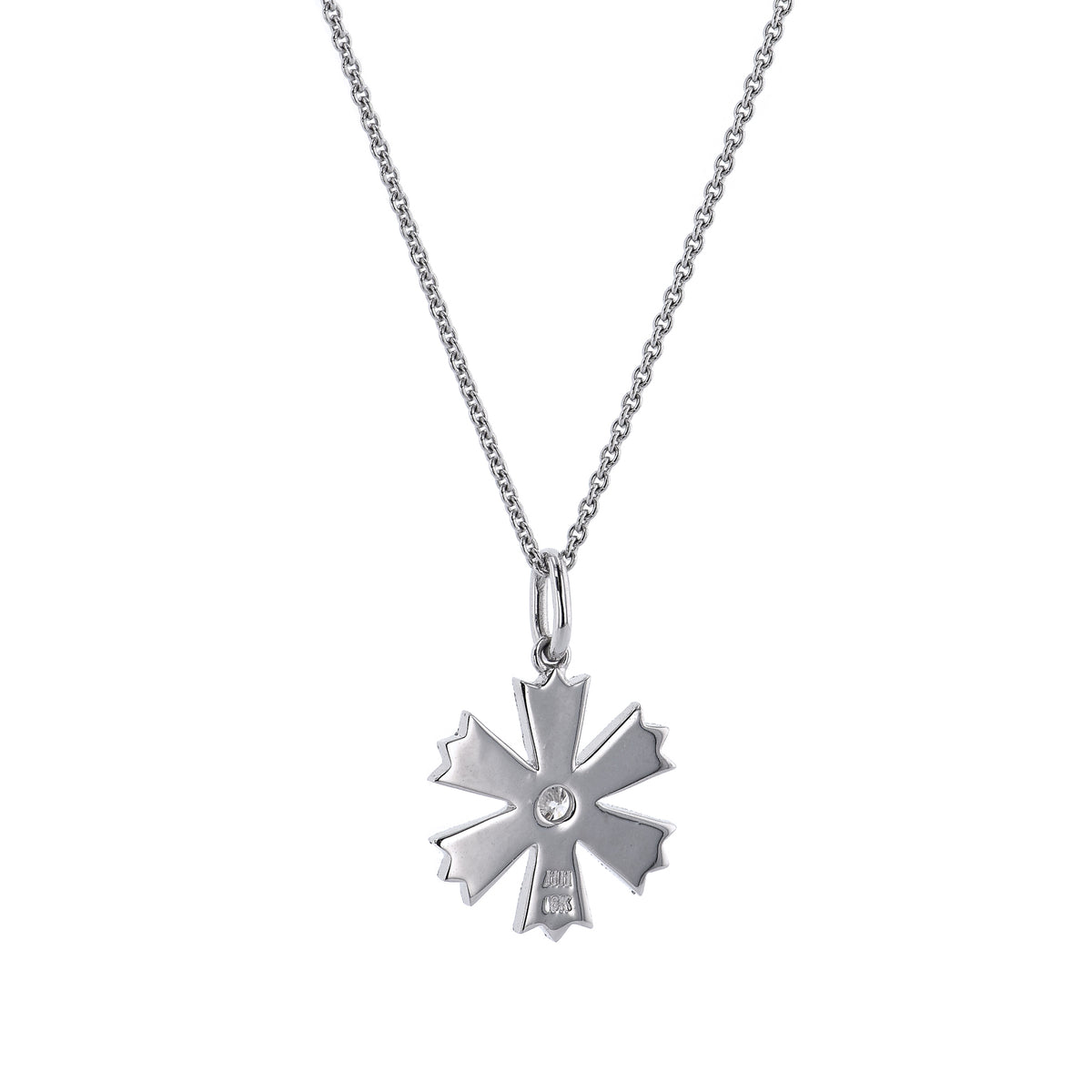 0.25 Carat Diamond Pave Flower Pendant - Alternate View 2