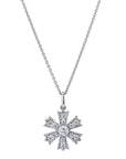 0.25 Carat Diamond Pave Flower Pendant Necklaces H&H Jewels
