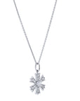 0.25 Carat Diamond Pave Flower Pendant Necklaces H&H Jewels