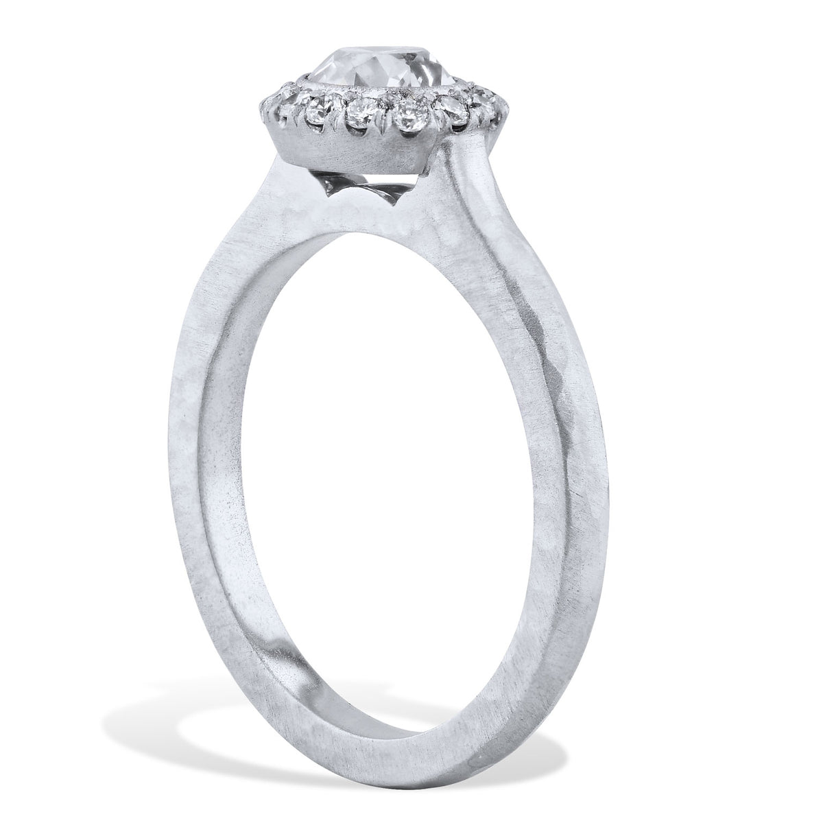 0.76 Carat Old Mine Cushion Cut Engagement Ring - Alternate View 2