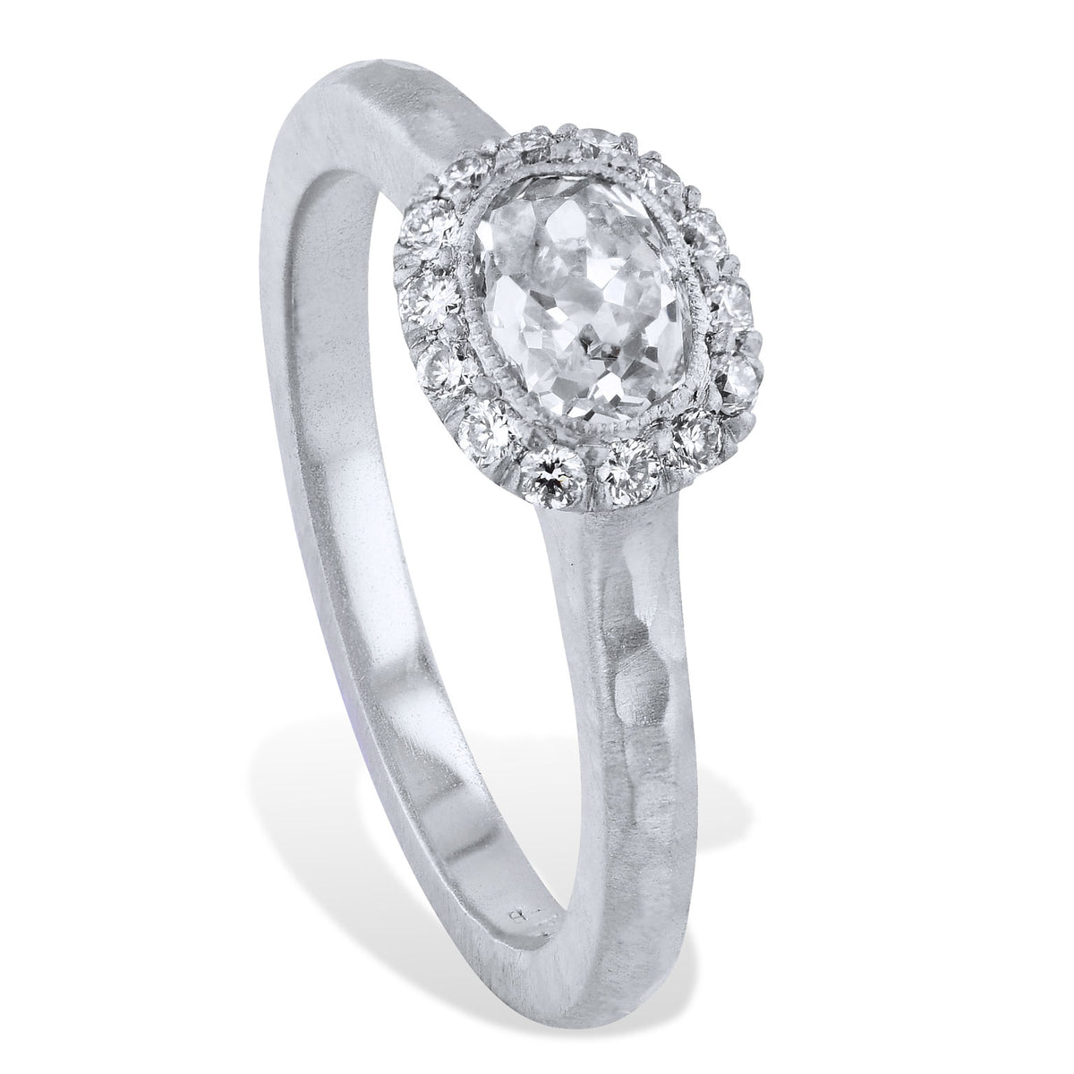 0.76 Carat Old Mine Cushion Cut Engagement Ring - Alternate View 1