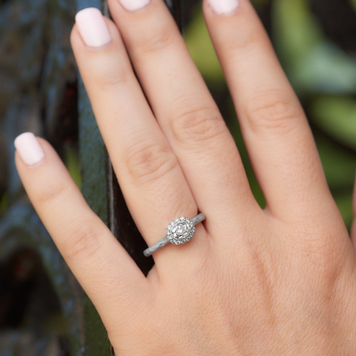 0.76 Carat Old Mine Cushion Cut Engagement Ring - Alternate View 3