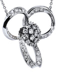 Retro 2.50 Carat Diamond Loop Pendant Necklace Necklaces Estate & Vintage