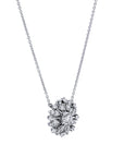 0.91 Carat Diamond Floral Pendant Necklace Necklaces Estate & Vintage