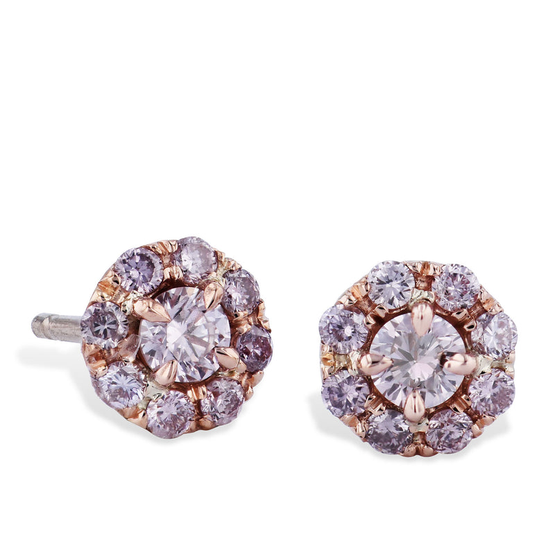 0.60 Carat Pink Diamond Stud Earrings Earrings H&H Jewels