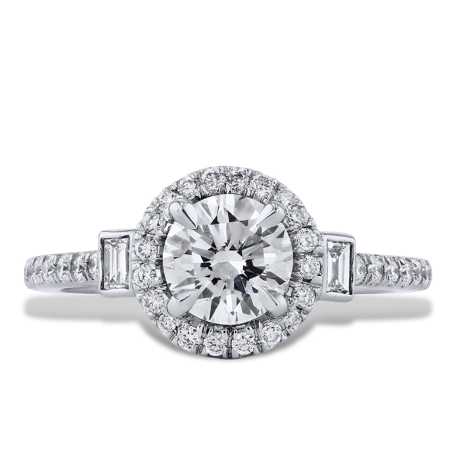 1.00 Carat Round Diamond Engagement Ring Engagement Rings H&amp;H Jewels