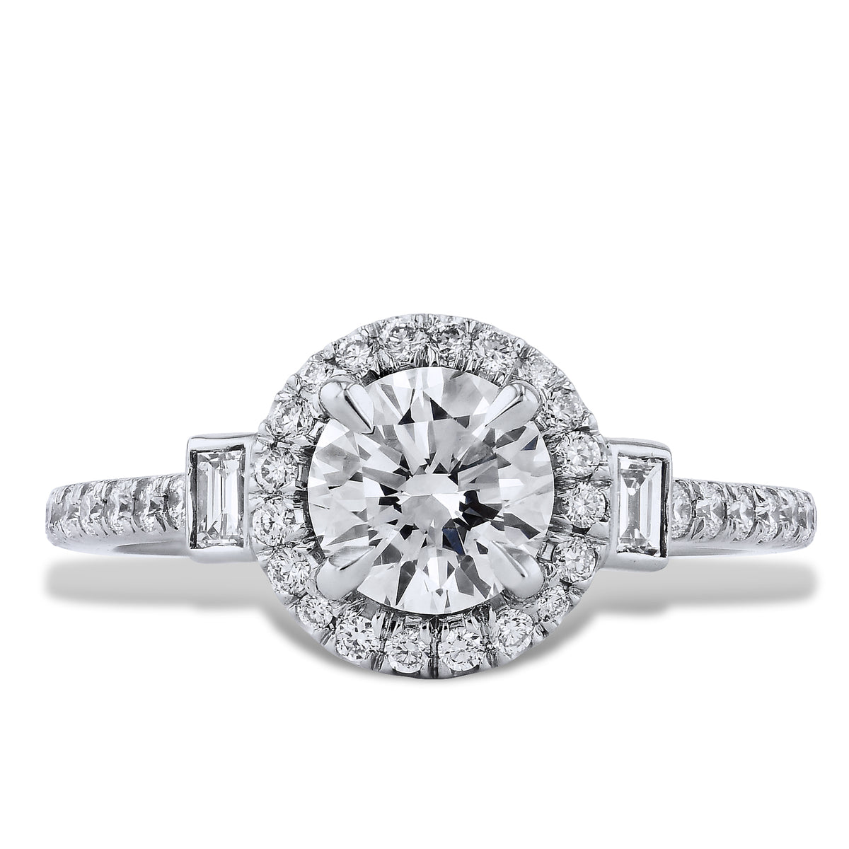 1.00 Carat Round Diamond Engagement Ring Engagement Rings H&H Jewels