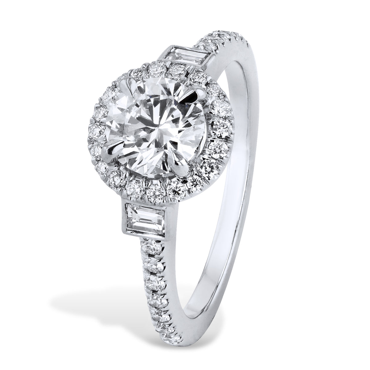 1.00 Carat Round Diamond Engagement Ring - Alternate View 1