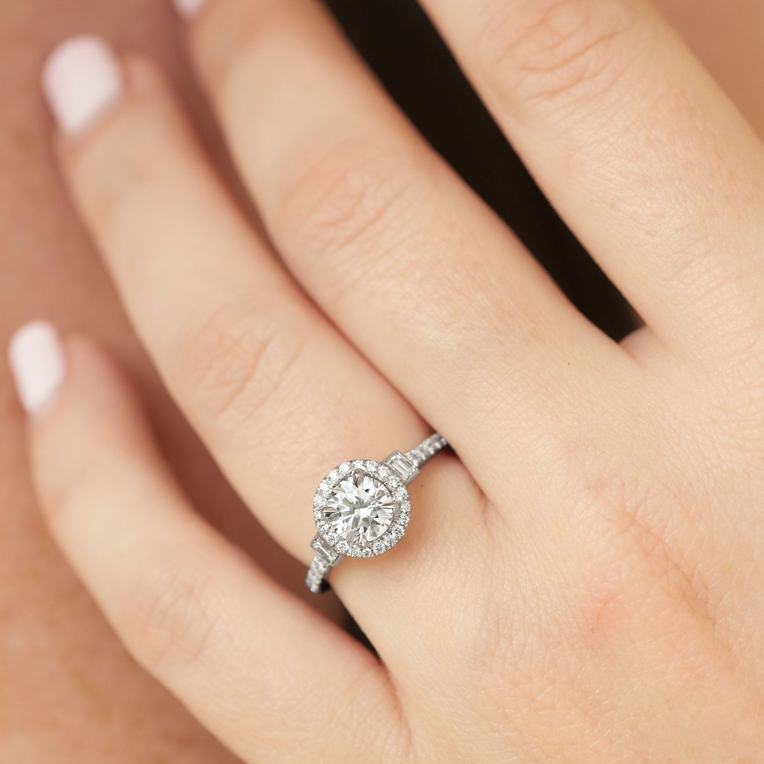 1.00 Carat Round Diamond Engagement Ring Engagement Rings H&amp;H Jewels