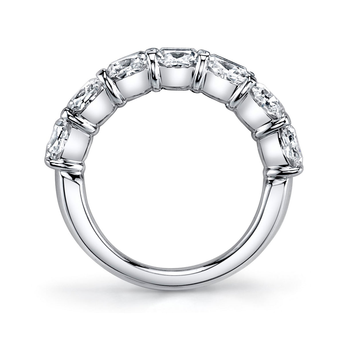 Seven Stone Cushion Cut Diamond Half Eternity Band - Alternate View 2