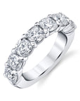 Seven Stone Cushion Cut Diamond Eternity Band Rings Curated by H