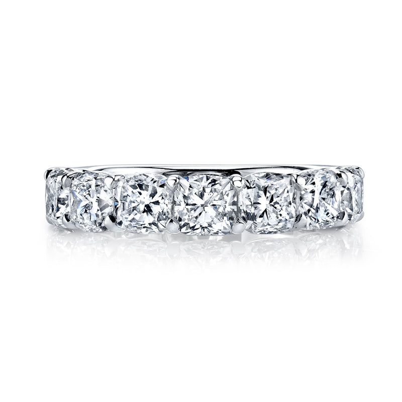 Seven Stone Cushion Cut Diamond Half Eternity Band Rings Curated by H