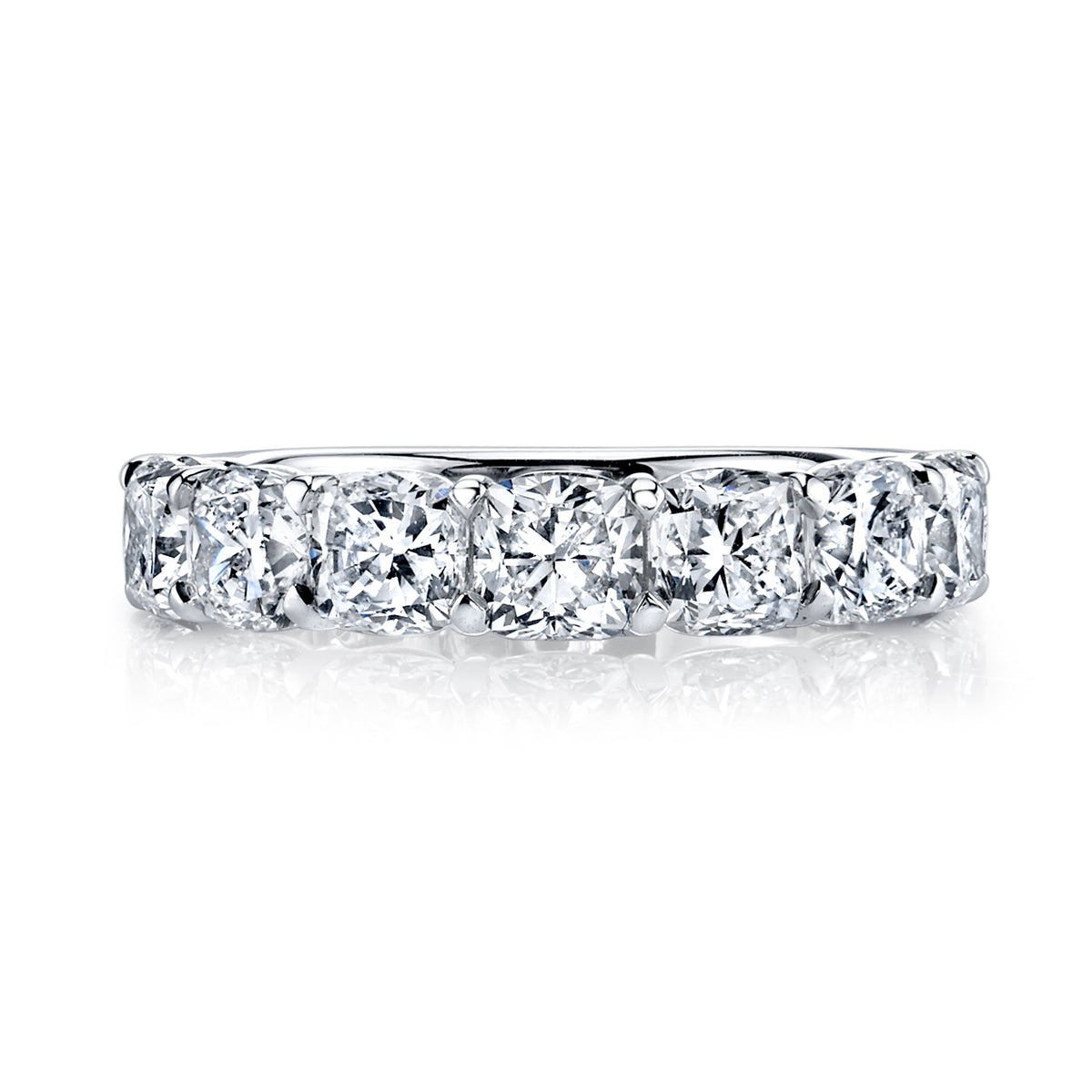 Seven Stone Cushion Cut Diamond Half Eternity Band - Alternate View 1
