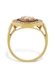 Ruby and Diamond 18k Yellow Gold Ring Rings Curated by H