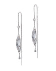 Crystal White Gold pull through Earrings Earrings Curated by H
