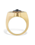 Yellow Gold Diamond Evil Eye Ring Rings Curated by H