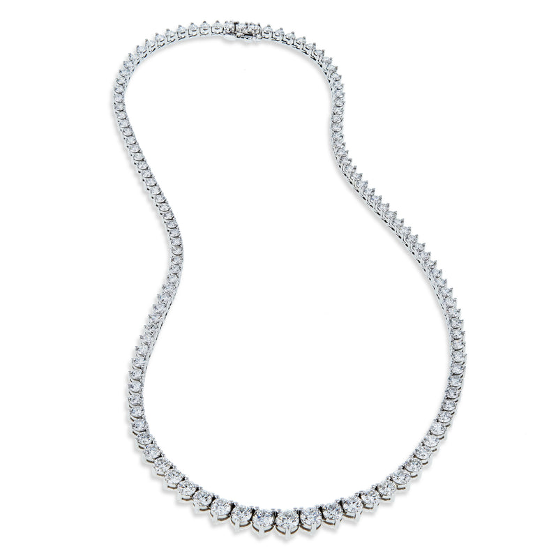 Graduating Diamond Riviera Necklace Necklaces H&H Jewels