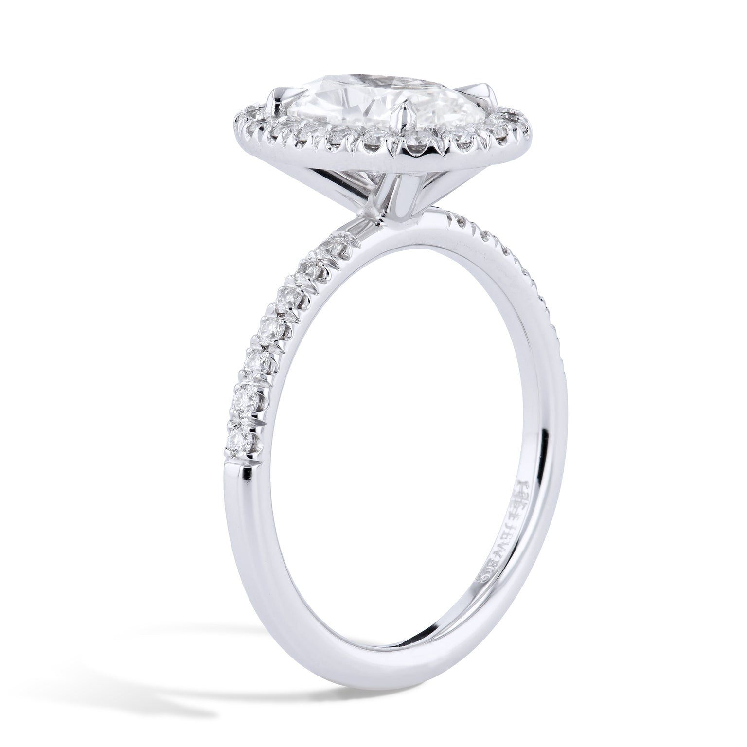 1.61 Carat Oval Cut Diamond Ring Rings H&amp;H Jewels