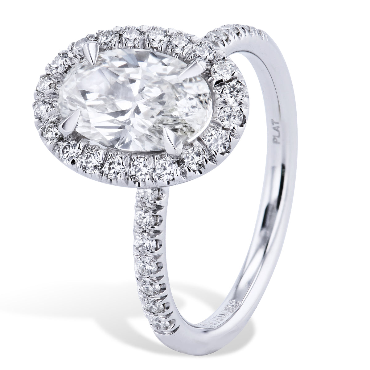 1.61 Carat Oval Cut Diamond Ring - Alternate View 3