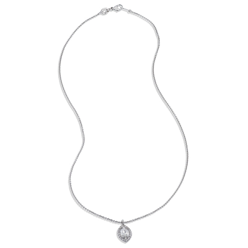Marquise Diamond White Gold Pendant Necklace Necklaces H&H Jewels