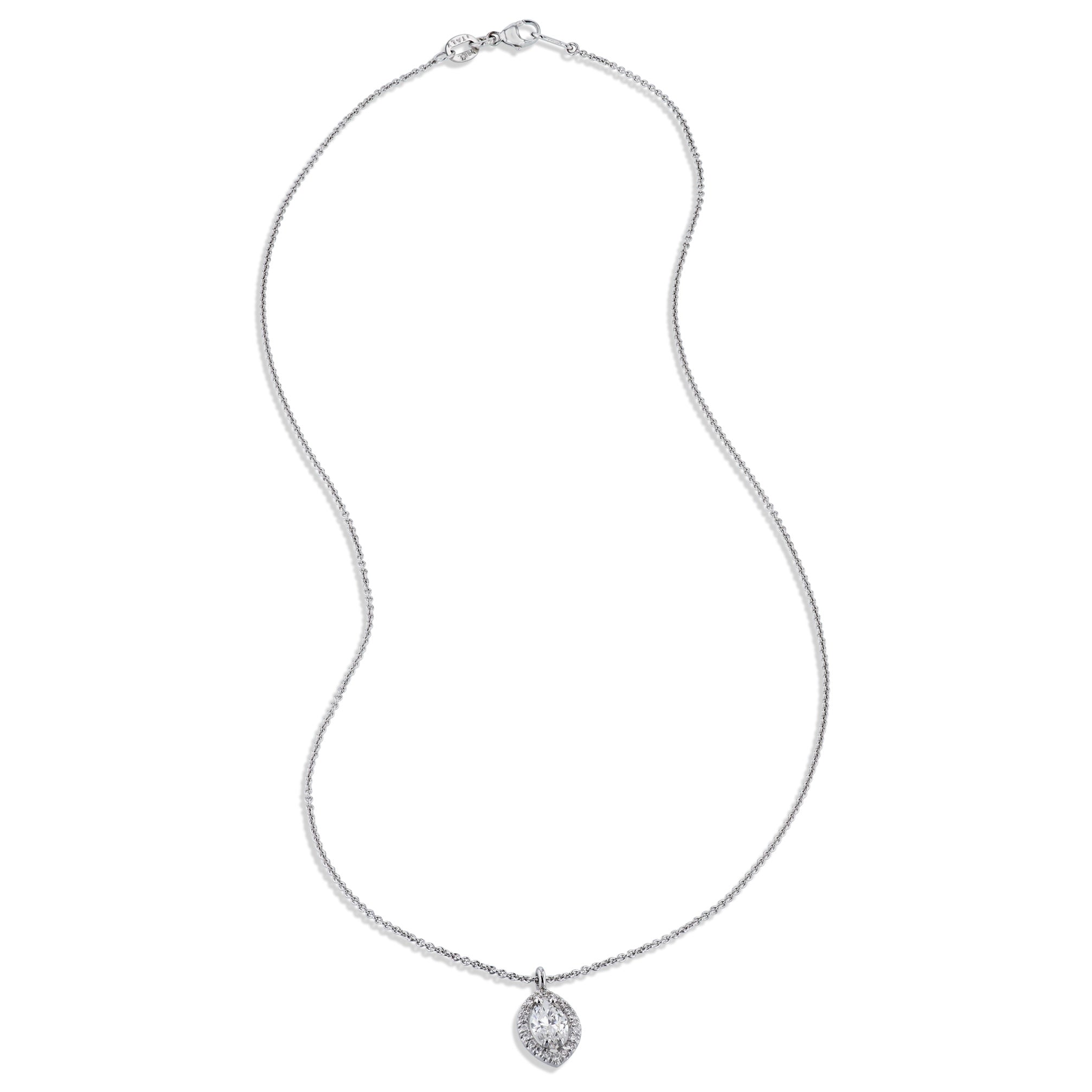 Marquise Diamond White Gold Pendant Necklace Necklaces H&amp;H Jewels