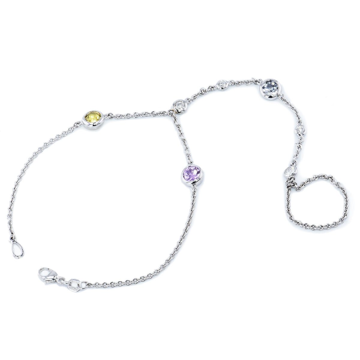 Multi-Color Sapphire Hand Lariat - Alternate View 2