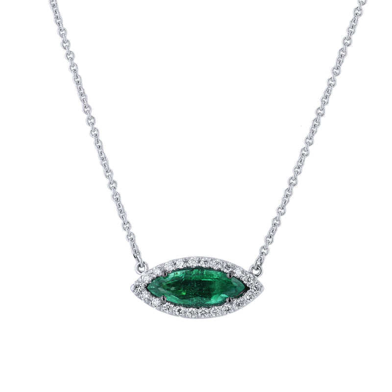 Handmade Emerald And Diamond Pendant Necklaces H&H Jewels