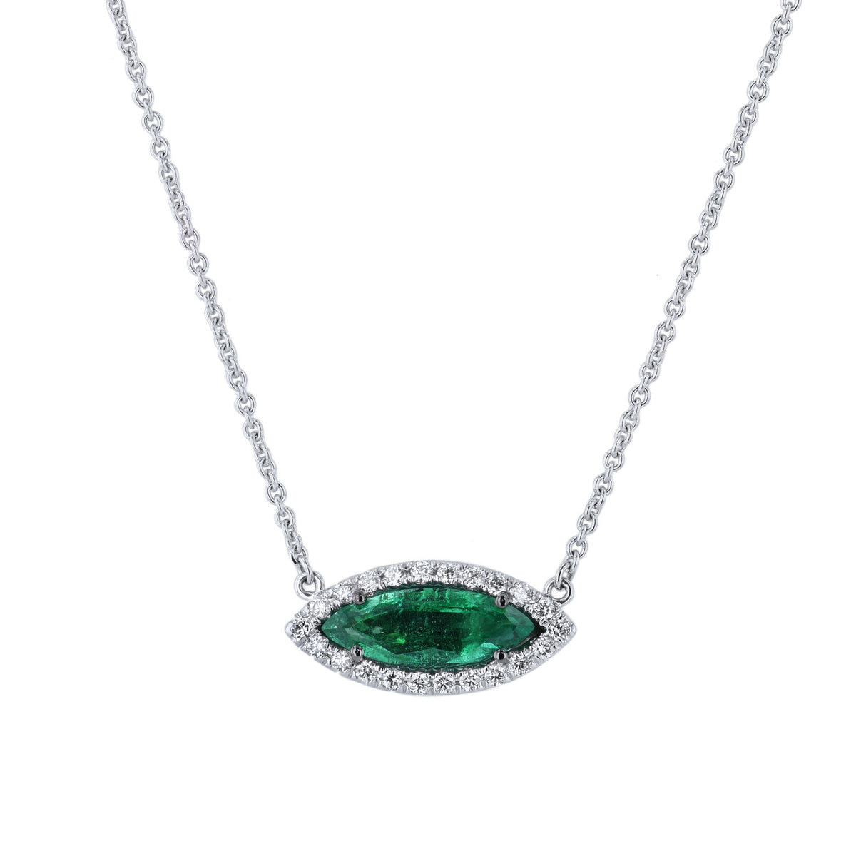 Handmade Emerald And Diamond Pendant Necklaces H&H Jewels